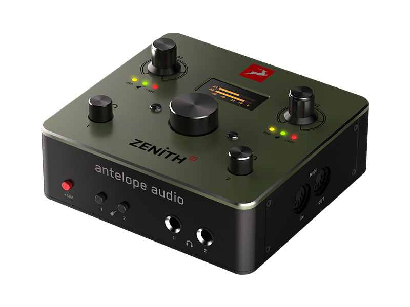 Аудиоинтерфейс Antelope Audio [Zenith 2] 32 бит/192 кГц, 2 линейных/инструментальных/микрофонных входа +48В с комбинированными XLR/Jack 6,3, 2 линейных выхода Jack 6,3 TRS, выхода для наушников, MIDI вход/выход, DSP, TYPE-C
